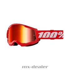 100 % Crossbrille Strata2 Rot Red verspiegelt Motocross Enduro Downhill MTB BMX 