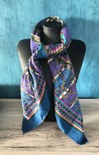 Damen-Schall -Tuch blau gemustert 90x90 cm Marke Piramit