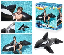 Bestway Aufblasbarer Jumbo Wal - XXL Aufblastier Luftmatratze Orca Schwimmtier