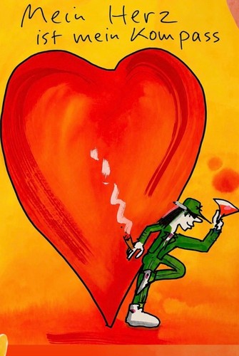 Farbsiebdruck udo lindenberg - farbsiebdruck, "