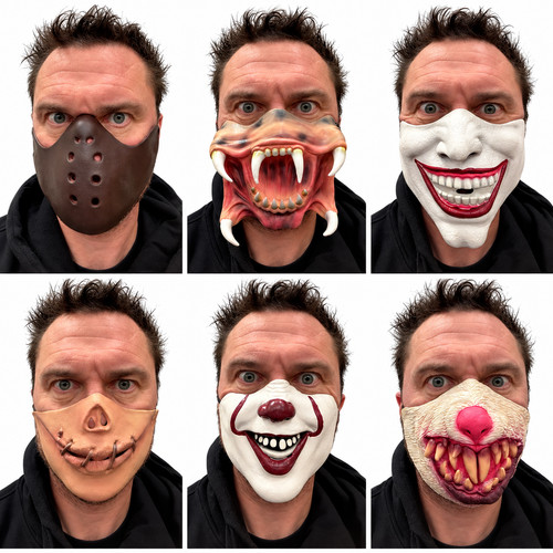 Horror halbgesichtsmasken - horror,