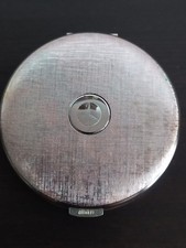 Puderdose mit Taschenspiegel Silberfarben Mercedes Benz  unbenutzt Vintage