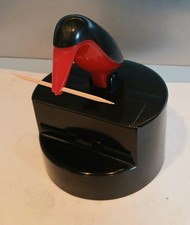 Alter Vintage Zahnstocher Spender Vogelpicker