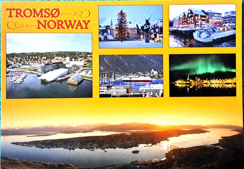 Postkarte tromso norwegen aus - postkarte, tromso,