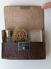 Herren Reisenecessaire Kulturtasche Echtleder - Vintage, sehr guter Zustand 