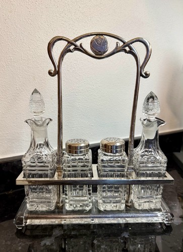 Jugendstil menage versilbert - jugendstil,