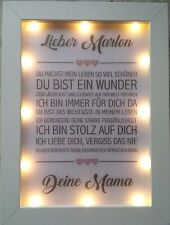WEIHNACHTEN Geschenk für SOHN/KIND Bilderrahmen  LED Beleuchtung personalisiert