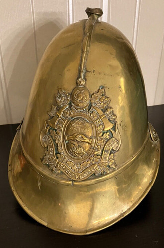 Antik messing helm glocke - messing,