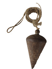 Shabby Uraltes Senklot Maurer Lot Gusseisen um 1900 #1578 D1