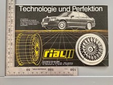 Rial LM Felge Mercedes W201 190E Oldtimer Original Vintage Werbung 1985 advert