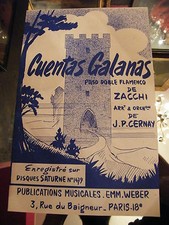 " Partitur Cuentas Galanas