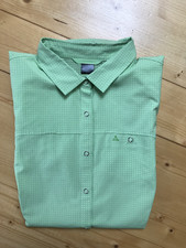 Schöffel Damen Bluse Outdoor Hemd kurz Arm mintgrün gepunktet Gr. 44