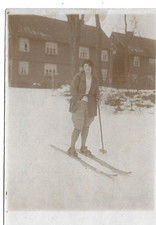 Rotesütte Ellrich Zorge Walkenried Braunfoto 1927 Häuser Skiläuferin