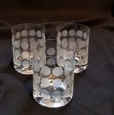 3 Whiskygläser Becher INGRID GLAS Tumbler Polka Dots Punkte Wassergläser Vintage