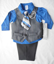 HOCHZEIT TAUFE festlicher Jungenanzug 4teilig WESTE KRAWATTE HEMD HOSE 62/68 NEU