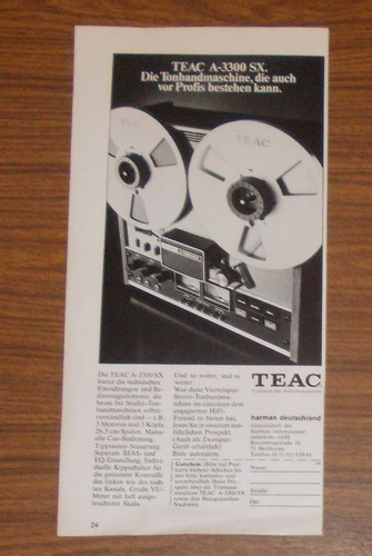 Seltene werbung teac - seltene,