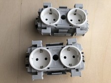 2 Stück Hager G40019010 Kanal steckdose 2 fach reinweiß weiß tehalit G4001 NEU