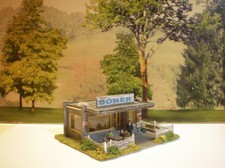 H0 Diorama HO 1:87 Dönerbude Stadt Imbiss Haus Kiosk UNIKAT patiniert