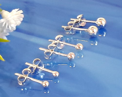 Kugel ohrstecker silber - ohrstecker, 925