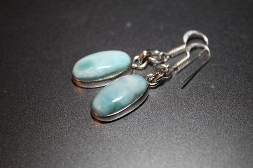 Blaue larimar ohrhänger - larimar,