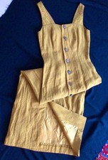 Damen Trachten Leinen Kleid