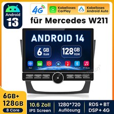 10.6" Android 13 Autoradio Für Mercedes Benz CLS E-Class W211 W219 GPS NAVI DSP