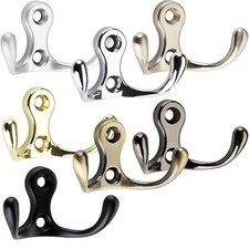 Kleiderhaken MAREEN Garderobenhaken + Schrauben Doppelhaken Wandgarderobe SOTECH