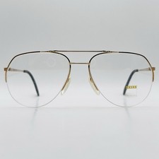 Zeiss Brille Herren Damen oval gold Flieger MOD 5880 true Vintage 80s NOS