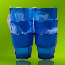 Omada Design Kunststoff Wassergläser Set 300 ml Blau - 6 Stück, langlebig