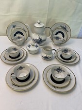 Kaffeeservice Reichenbach Porzellan Kobalt Gold Tee 23 tlg.Gold Barock Service