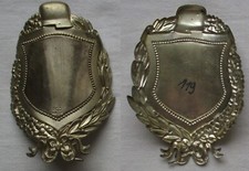 rarer Fahnen Stocknagel Militärverein mit Stahlhelm 800er Silber um 1930(112537)