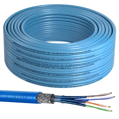 Cat8 25m ethernet verlegekabel - cat8,