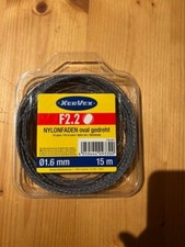 Rasentrimmer 15 meter Nylonfaden oval gedreht F2.2 Xervex 1,6 mm unbenutzt !