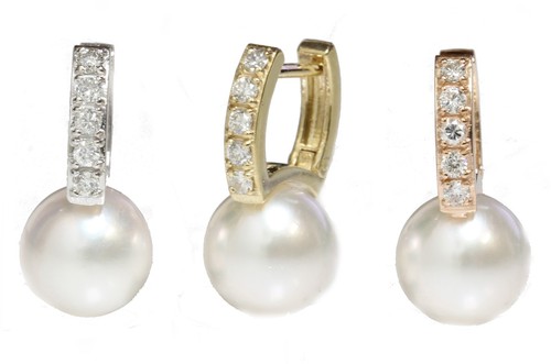 Akoya perlen diamant tropfen - diamant,