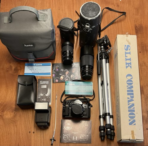 Canon mit viel zubehör - canon,