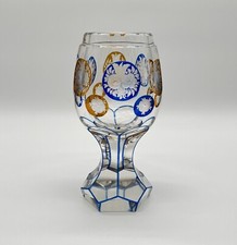 Antikes Egermann Glas Fussbecher Becherglas Sammlerglas 19. Jhd. Ranftbecher