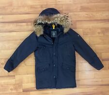 BLONDE No.8 Herren Daunenparka Gr. 50 Schwarz Pelz Jacke NP: 499€