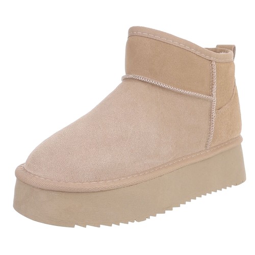 Damen snowboots mit dekofell - snowboots,