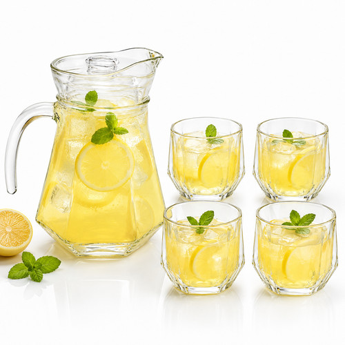 5tlg glas karaffen set - 5tlg, krug