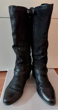 Damen Leder Stiefel schwarz 37 Lederstiefel Boots Echtleder Zanon&Zago