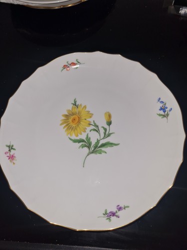 Meissen teller bunte blume - meissen,