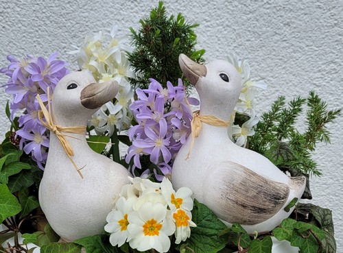 Deko figuren gans - gans, ente