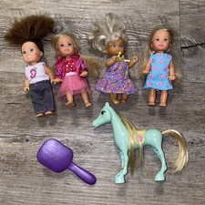 Puppen Und Pferd Set Paket Mit Bürste 6 Teile Konvolut Mit Bekleidung