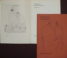 Horst Hussel "Herrengespräch", Radierung, handsigniert, 1985 (1154)