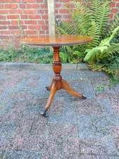 Mahagoni Tischchen, kleiner runder Holz Tisch Vintage, Beistelltisch