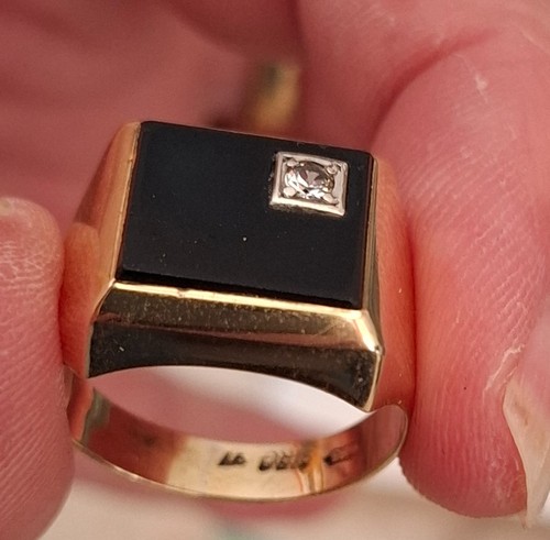 Herrenring 585 gelbgold - herrenring, mit