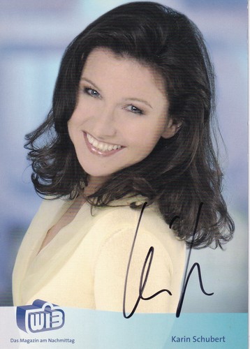 Autogramm karin schubert - autogramm,