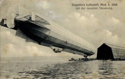 Zeppelins luftschiff - ak,