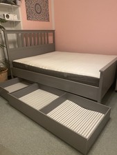 Hemnes Bett Set 160x200, Von Ikea, Grau, Leichte Gebrauchsspuren