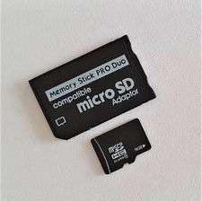 Memory Stick Pro Duo Adapter inkl. 16GB Class 10 microSD Karte für SONY Geräte
